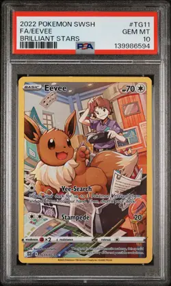 Eevee tg11/tg30 Pokemon SWSH: Brilliant Stars PSA 10 Gem Mint - Image 4