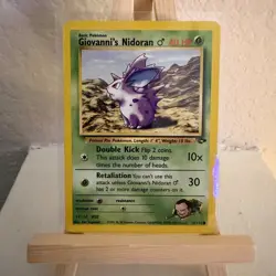 Giovanni's Nidoran 76/132 Gym Challenger WOTC Pokemon TCG - Image 1