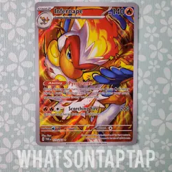 Pokemon Card Infernape 173/167 Secret Rare Scarlet Violet Twilight Masquerade LP - Image 1
