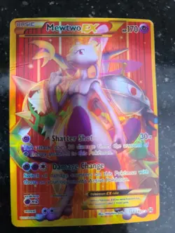 2015 Pokemon XY BREAKthrough Mewtwo EX 164/162 Secret Full Art NM - Image 1
