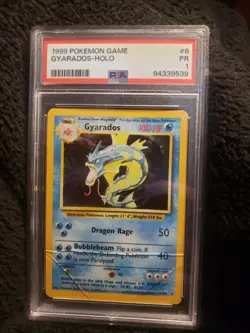 GYARADOS 1999 Pokemon Unlimited #6 Holo PSA 1 - Image 1