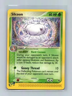 Silcoon 43/109 Uncommon Ruby & Sapphire Pokemon Lightly Played - Image 1