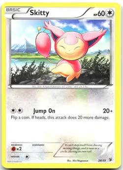 Skitty 28/39 Kalos Starter Set Pokemon Lightly Played - Image 1