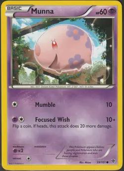 Pokemon TCG Munna 39/101 Common - Image 1