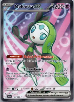 Meloetta ex 159/086 SV: Black Bolt Pokemon TCG Ultra Rare NM - Image 1