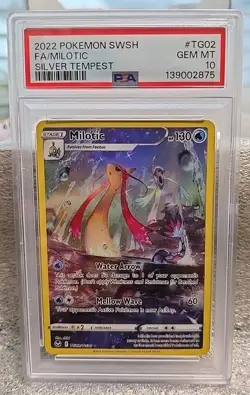 2022 POKEMON SILVER TEMPEST #TG02 FA / MILOTIC SILVER TEMPEST PSA 10 - Image 1
