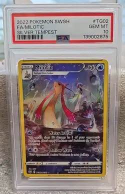 2022 POKEMON SILVER TEMPEST #TG02 FA / MILOTIC SILVER TEMPEST PSA 10 - Image 2