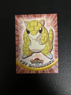 1999 Topps TV Sandshrew #27 Pokemon Card TCG Vintage Rare Regular LP/NM - Image 1