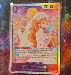 Bandai Sanji & Pudding SR EB02-035 Holo One Piece CCG Character Card English - Image 1