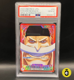 ONE PIECE - EDWARD NEWGATE ALTERNATE ART OP02-001 - Paramount War - JAP - PSA 10 - Image 1