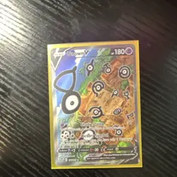 Pokemon Unown V 177/195 Ultra Rare Full Art Holo Silver Tempest 180 HP Card - Image 3