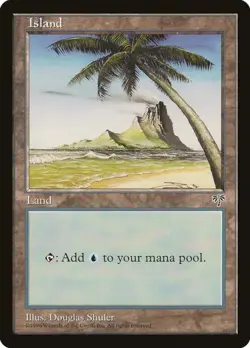 MtG Island (Palm Tree) 297/350 Mirage Regular Land - Image 1