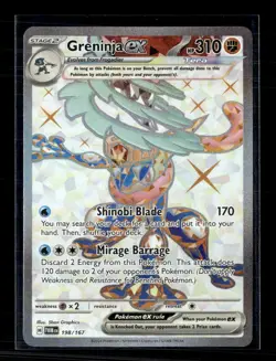 Pokemon 2024 Twilight Masquerade Greninja EX SAR #198/167 - Image 1