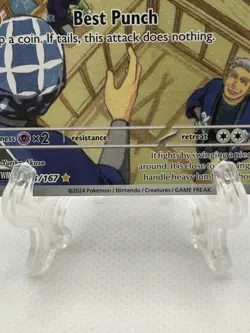 Pokemon Card Timburr 183/167 Twilight Masquerade Illustration Rare Holo - Image 5