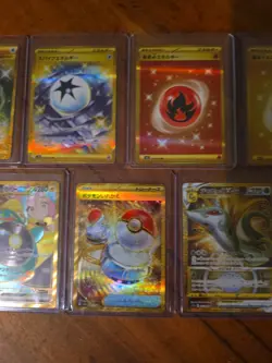 7x Japanese Pokemon TCG Gold SR mixed card lot assorted sets - Image 3