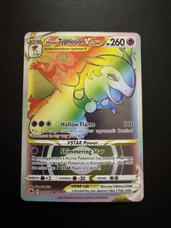 POKEMON TCG HISUIAN TYPHLOSION VSTAR 193/189 SWSH ASTRAL RADIANCE RAINBOW RARE!! - Image 1