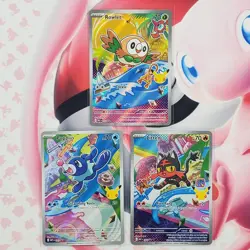Rowlett 043 + Litten 044 + Popplio 045 - First Partner Pokemon Cards - #L196 - Image 1
