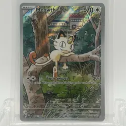 Pokemon TCG Phantasmal Flames Meowth #106/094 Illustration Rare NM- - Image 1