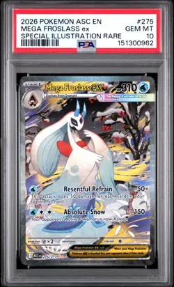 2026 Pokemon Mega Froslass ex SIR 275/217 Ascended Heroes GEM MINT PSA 10 - Image 1
