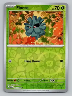 Reverse Holo Pineco 004/182 Common Destined Rivals Pokemon - Image 1