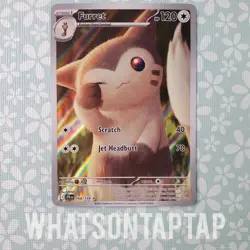 Pokemon Card Furret 168/159 Secret Rare Scarlet Violet Journey Together LP - Image 1