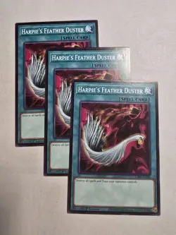 3x Harpie's Feather Duster 1st Edition Common L26D-ENS06 Yu-Gi-Oh! - Image 1