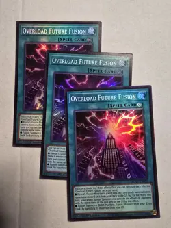 Yugioh! 3x Overload Future Fusion MZMU-EN055 Super Rare 1st Ed NM - Image 1
