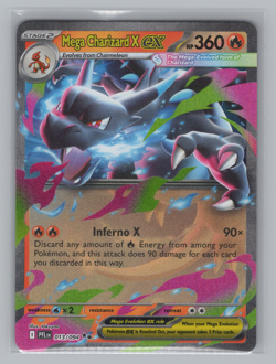 Mega Charizard X ex 013/094 Phantasmal Flames Double Rare Pokemon Card Near Mint - Image 1