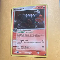 Pokemon Houndoom 7/115 Unseen Forces Holo Rare Stage 1 English 70 HP 1 Card - Image 1
