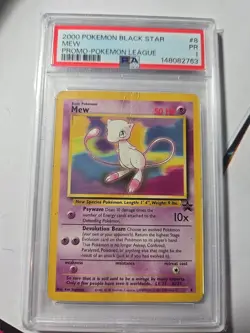Mew Black Star Promo #8 Pokemon WOTC Promo Card PSA 1 - Image 1