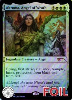 Akroma, Angel of Wrath - Secret Lair Livia Prima - 489 - NM Foil - Image 1