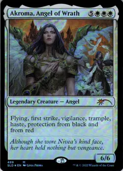 Akroma, Angel of Wrath - Secret Lair Livia Prima - 489 - NM Foil - Image 2