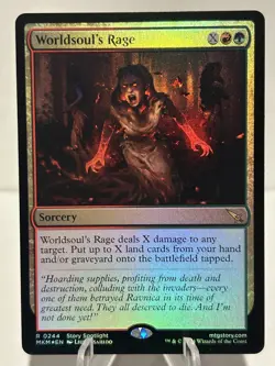 Worldsoul's Rage 244 R Murders at Karlov Manor FOIL NM MTG - Image 1