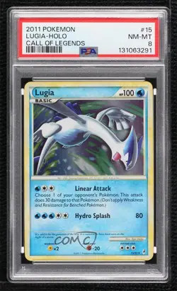 Lugia Holo Pokemon HeartGold & SoulSilver Call of Legends PSA 8 - Image 1