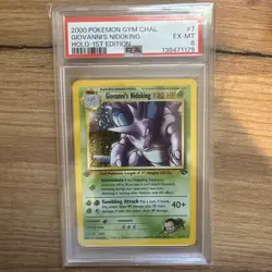 Giovanni’s Nidoking PSA 6 Pokemon 2000 Gym Challenge 1st Edition 7 - Holo Swirl - Image 1