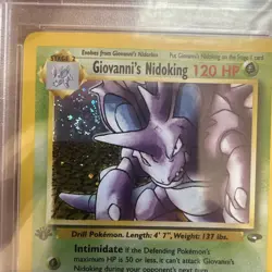 Giovanni’s Nidoking PSA 6 Pokemon 2000 Gym Challenge 1st Edition 7 - Holo Swirl - Image 2
