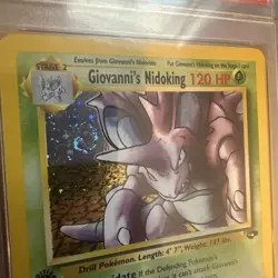 Giovanni’s Nidoking PSA 6 Pokemon 2000 Gym Challenge 1st Edition 7 - Holo Swirl - Image 4