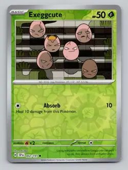 Reverse Holo Exeggcute 002/191 Common Surging Sparks Pokemon - Image 1