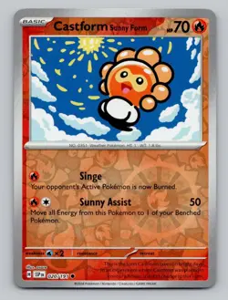 Reverse Holo Castform Sunny Form 020/191 Common Surging Sparks Pokemon - Image 1