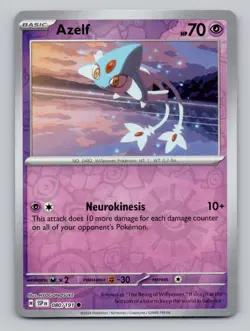 Reverse Holo Azelf 080/191 Common Surging Sparks Pokemon - Image 1