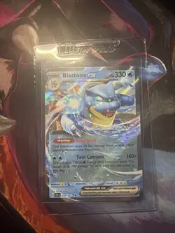 Pokemon TCG Blastoise ex 30/142 SV: Stellar Crown Stamped Promo Double Rare Holo - Image 1