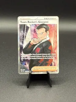Pokemon TCG Destined Rivals Team Rocket's Giovanni Ultra Rare 225/182 - Image 1