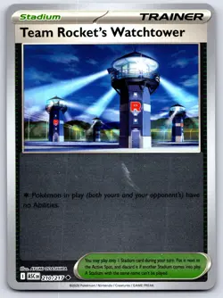 TEAM ROCKET'S WATCHTOWER 210/217 REVERSE HOLO ME: ASCENDED HEROES POKEMON NM - Image 1