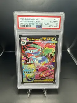 Pokemon PSA 10 Mega Venusaur EX 177/132 Mega Evolution - Image 1