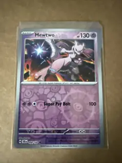 2024 Pokemon Stellar Crown Mewtwo 059/142 Reverse Holo - Image 1