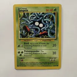 Pokemon Tangela Basic 66/102 Base Set Regular 1999-2000 Wizards MP - Image 1