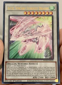Yugioh Accel Synchro Stardust Dragon MAZE-EN019 Ultra Rare 1st Ed NM w/Tracking - Image 2