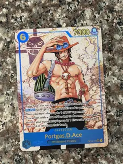 One Piece TCG Portgas D. Ace OP13-119 Alt Art SEC “Carrying On His Will” NM Foil - Image 1
