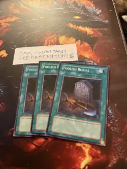 3x Foolish Burial Playset Mixed Sets/edition/rarity Yugioh Cards! - Image 1