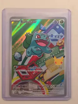 Pokemon Bulbasaur Promo Foil card from ascending heroes. Mega Evolution TCG . - Image 1